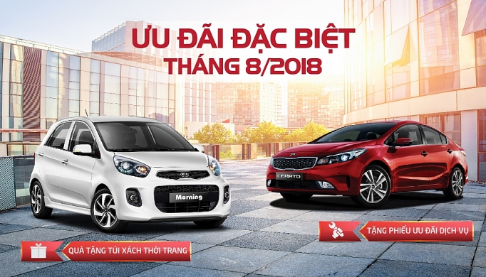 co hoi mua xe kia voi nhieu uu dai hap dan trong thang 8