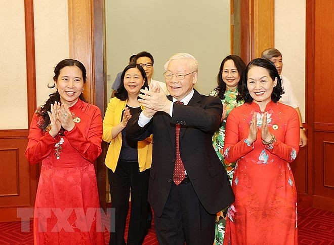 Tổng Bí thư Nguyễn Phú Trọng đến dự buổi gặp mặt