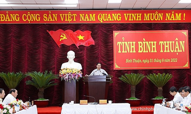 Thủ tướng Phạm Minh Chính: 5 nhóm giải pháp để Bình Thuận phát triển xanh, nhanh, bền vững