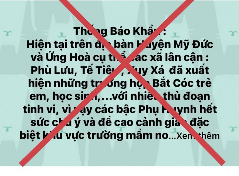 Giám đốc Công an Hà Nội yêu cầu xử lý nghiêm đối tượng tung tin bắt cóc trẻ em