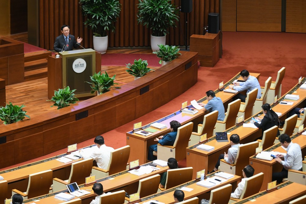 Chủ tịch Quốc hội Vương Đình Huệ chủ trì Hội nghị triển khai Chương trình giám sát của Quốc hội năm 2023