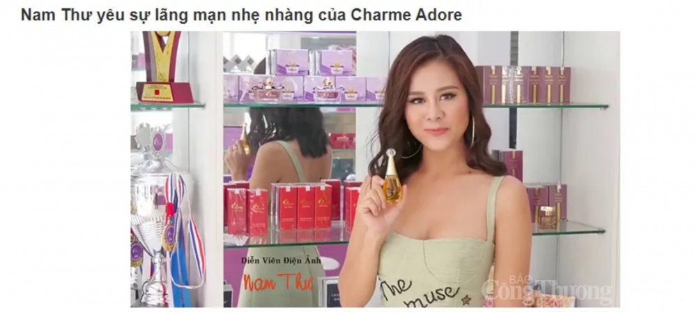 Những nghệ sĩ nổi tiếng nào đang quảng cáo, tiếp thị cho nước hoa Charme Perfume?