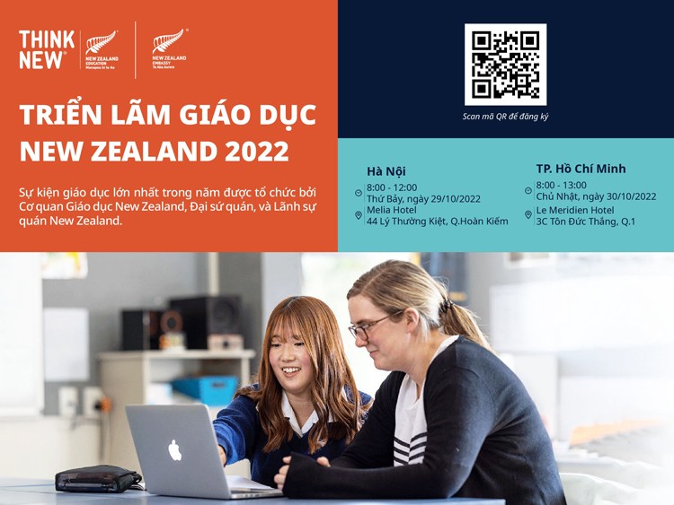 Triển lãm Giáo dục New Zealand 2022 quy tụ hơn 40 đơn vị giáo dục hàng đầu New Zealand