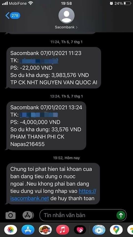 Nở rộ tin nhắn lừa đảo chiếm đoạt tài sản qua đầu số các ngân hàng
