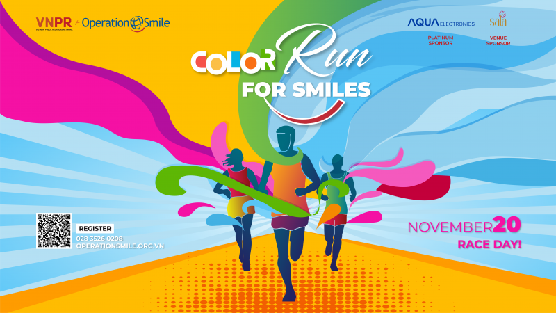 Hãy cùng đồng hành cùng VNPR, Operation Smile Việt Nam và Color Run để mang đến những trải nghiệm thú vị cho mọi người. Hãy tô điểm thêm background color để tạo nên những bức ảnh đẹp mắt và ý nghĩa nhất.