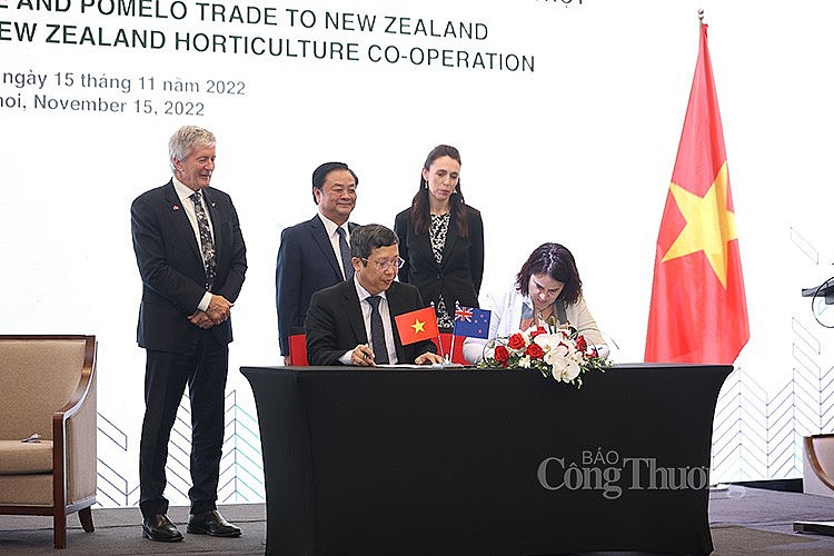 Tại buổi lễ, đã diễn ra lễ ký công bố xuất khẩu chanh xanh và bưởi của Việt Nam sang New Zealand; tăng cường hợp tác giữa New Zealand và Việt Nam trong ngành trồng trọt.