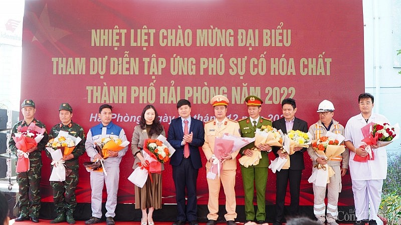 Hải Phòng: Diễn tập ứng phó sự cố hóa chất quy mô cấp thành phố năm 2022