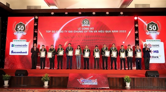 Tổng công ty Khí Việt Nam và 5 doanh nghiệp Dầu khí thuộc Top 50 Công ty Đại chúng uy tín