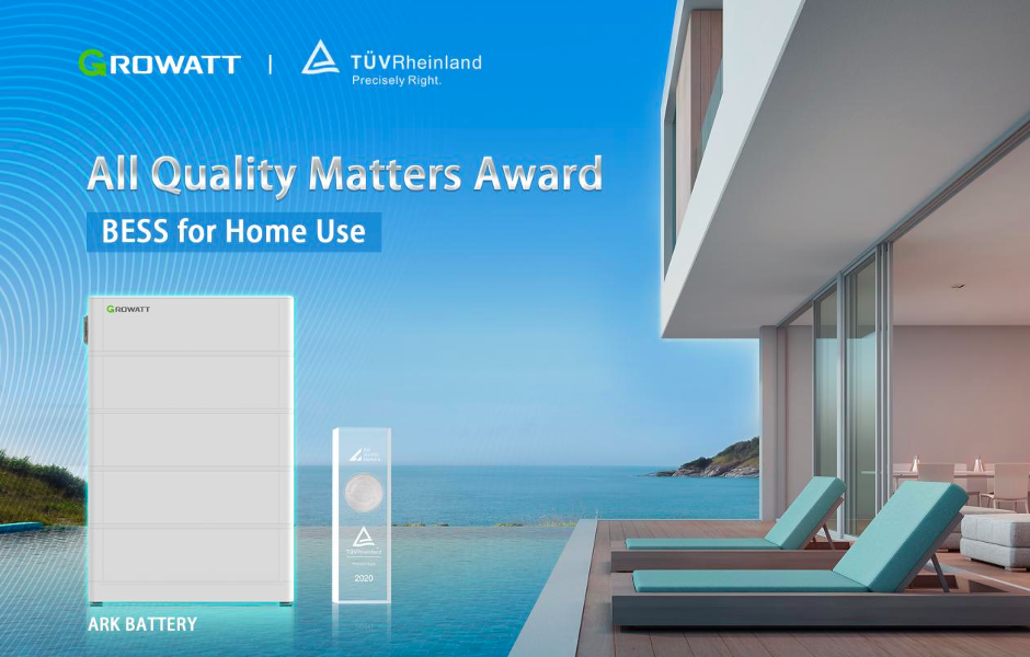 Ắcquy ARK của Growatt giành giải thưởng “All Quality Matters’