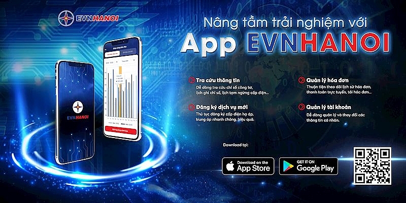 Giao dịch trực tuyến thông qua App EVNHANOI trên thiết bị di động sẽ mang lại nhiều tiện lợi cho khách hàng sử dụng điện