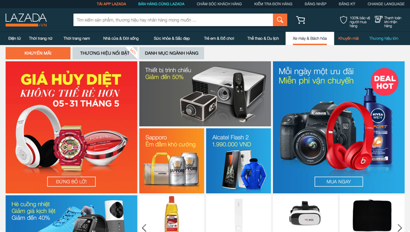 Trang web Lazada