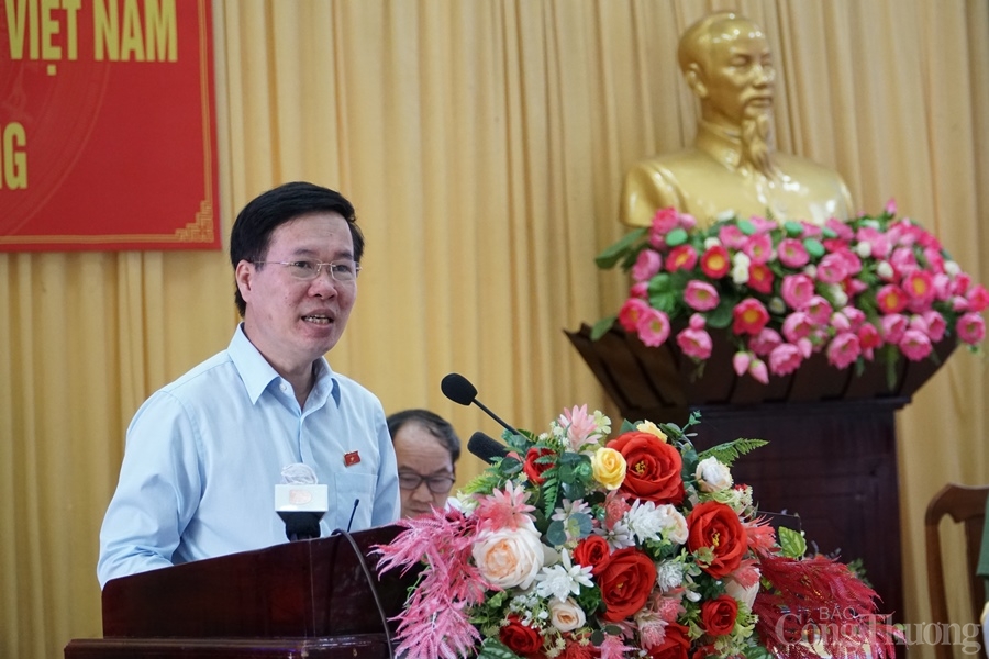 Thường trực Ban Bí thư Trung ương Đảng Võ Văn Thưởng tiếp xúc cử tri thành phố Đà Nẵng