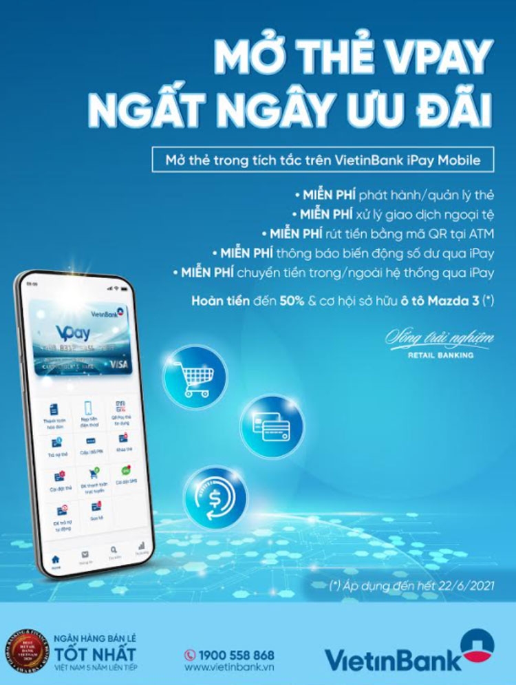 Mở thẻ VPAY - Ngất ngây ưu đãi