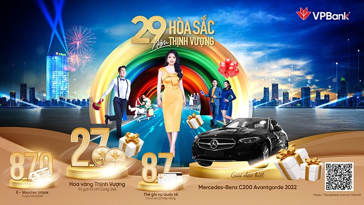Trúng ngay ô tô Mercedes khi tham gia tiệc sinh nhật 29 tuổi của Ngân hàng Việt Nam Thịnh Vượng