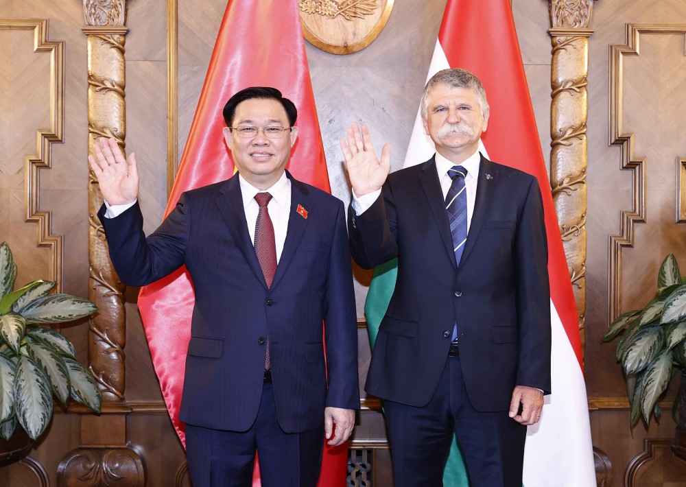 Chủ tịch Quốc hội Hungary hội đàm với Chủ tịch Quốc hội Vương Đình Huệ