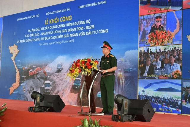 Phó Thủ tướng dự Lễ khởi công dự án thành phần Cần Thơ - Hậu Giang, công trình cao tốc Bắc - Nam - Ảnh 5.