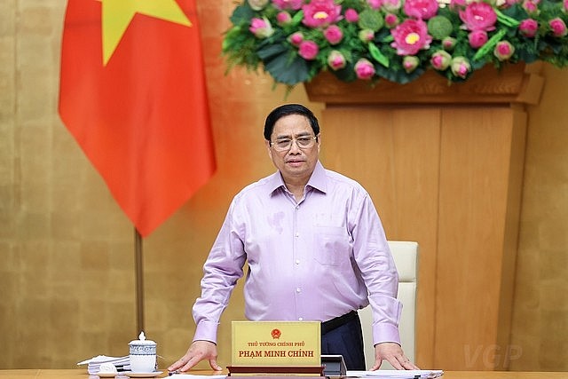 Thủ tướng Phạm Minh Chính phát biểu khai mạc phiên họp Chính phủ chuyên đề xây dựng pháp luật tháng 7/2022