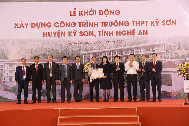 Trung Nam Group tài trợ 110 tỷ đồng xây dựng trường tại Nghệ An