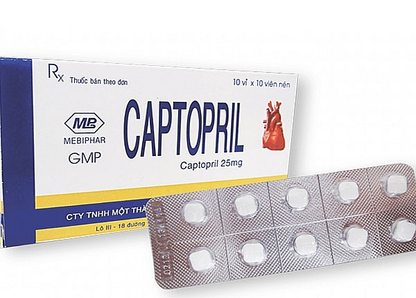 Viên nén Captopril (Captopril 25mg) của Công ty CP Dược phẩm và Sinh học y tế bị thu hồi